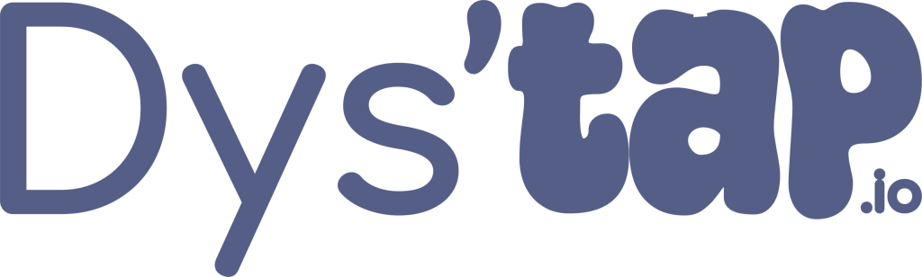 logo-Dys'tap.io bleu horizontal